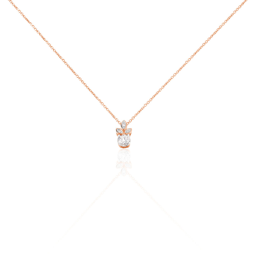 Collier Alicea Or Rose Diamant - Colliers Femme | Histoire d’Or