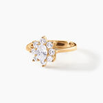Bague Plaqu&eacute; Or Mahats Oxyde De Zirconium - Bagues solitaires Femme | Histoire d&rsquo;Or