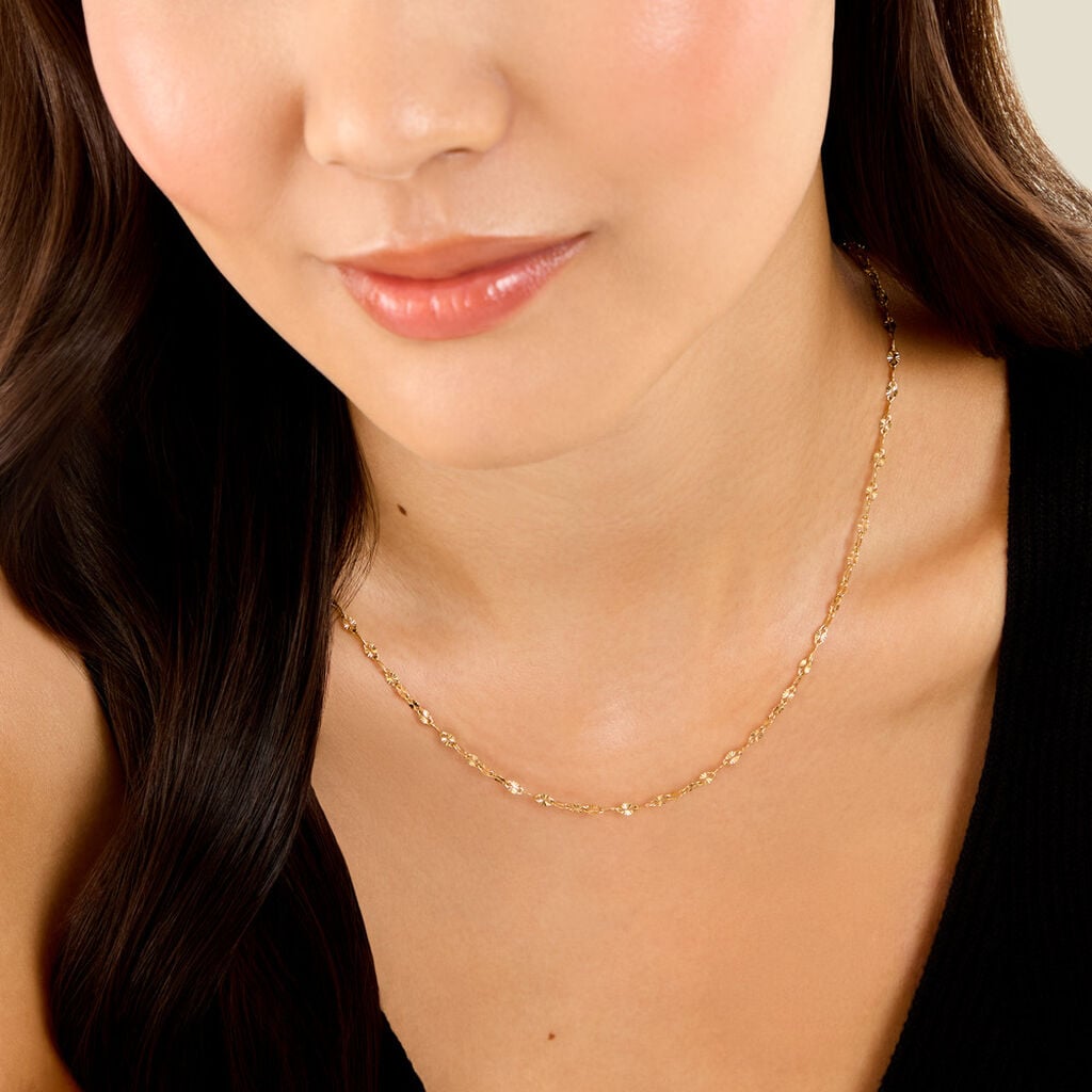 Chaine Annette Acier Jaune - Colliers fantaisie Femme | Histoire d&rsquo;Or
