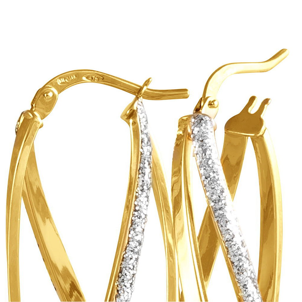 Créoles Merilyn Or Bicolore - Boucles d'oreilles créoles Femme | Histoire d’Or