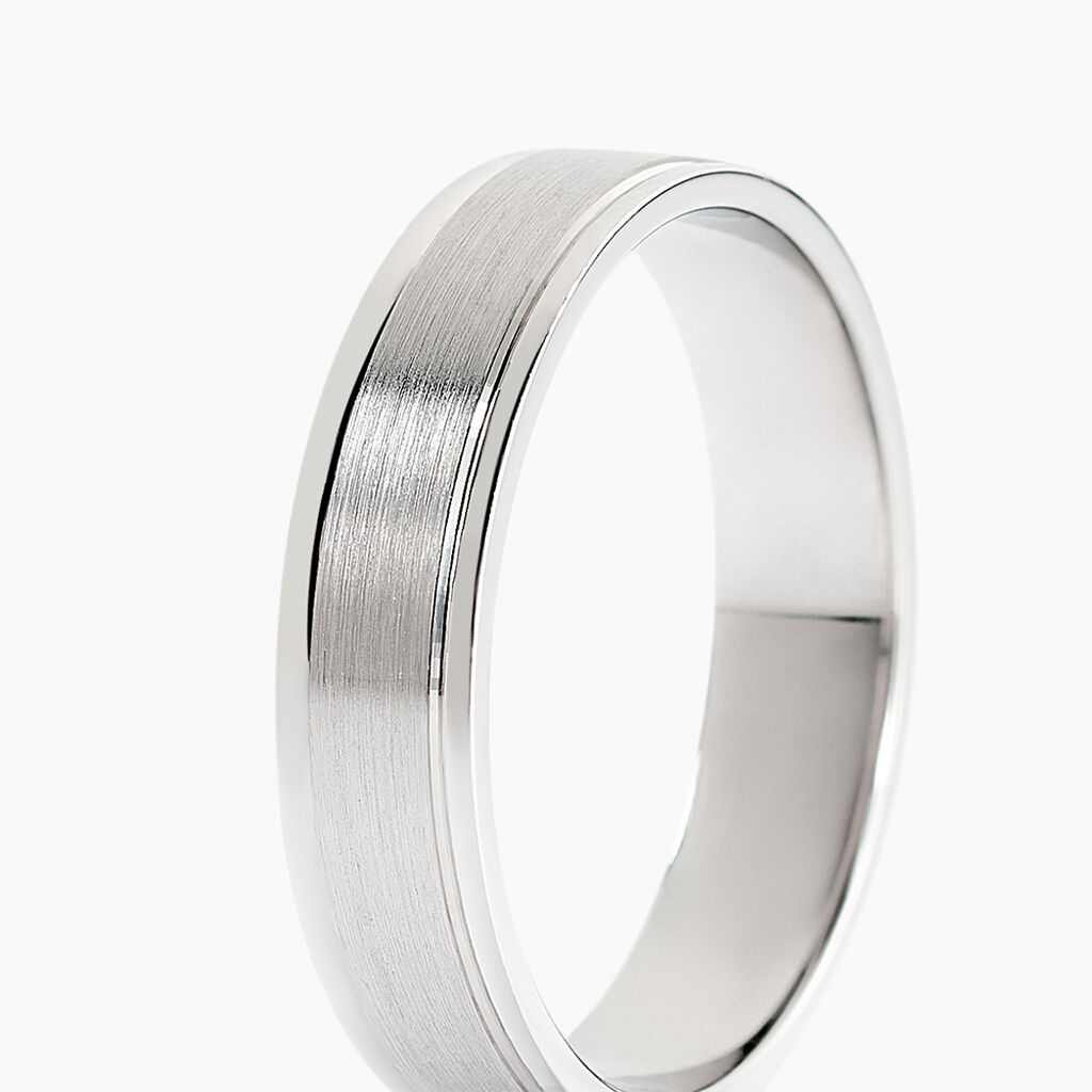 Alliance Patricio Palladium Blanc Ruban - Alliances Unisex | Histoire d&rsquo;Or