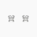 Boucles D'oreilles Puces Farasha Argent Blanc Oxyde De Zirconium - Boucles d'oreilles fantaisie Femme | Histoire d&rsquo;Or