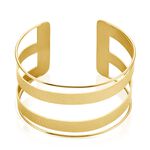 Bracelet Manchette Chita Acier Dor&eacute; - Bracelets manchettes Femme | Histoire d&rsquo;Or