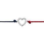 Bracelet French Twist Argent Blanc Oxyde De Zirconium - Bracelets cordon Femme | Histoire d&rsquo;Or