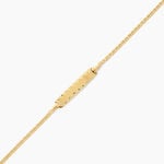 Bracelet Identit&eacute;e Esta Argent Dor&eacute; A L'Or 750/1000 - Gourmettes Femme | Histoire d&rsquo;Or