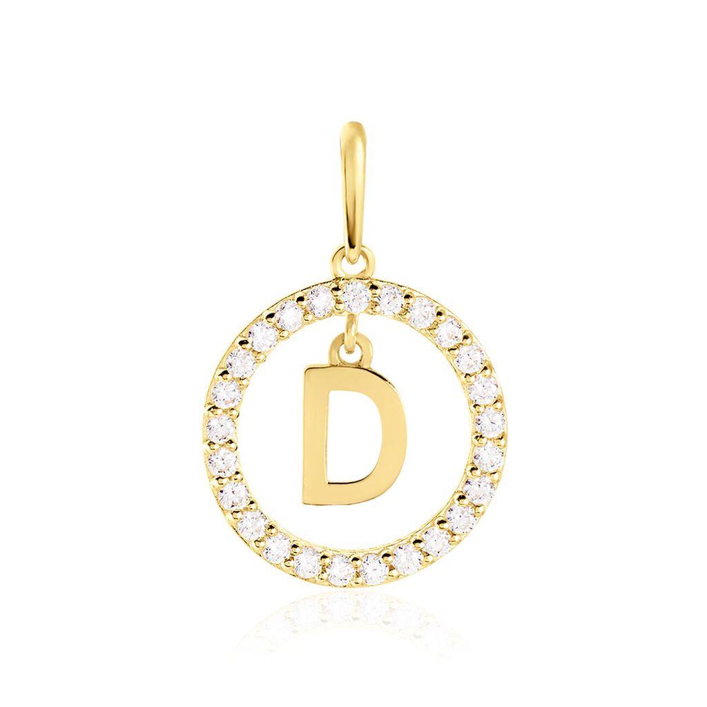 Pendentif Gabe Or Jaune Oxyde De Zirconium