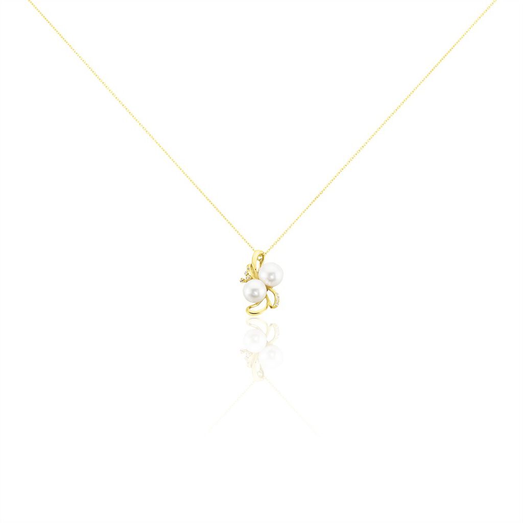 Collier Wandula Or Jaune Perle De Culture Et Diamant - Colliers Femme | Histoire d’Or