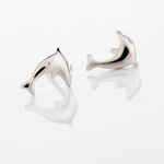 Boucles D'oreilles Puces Dauphinos Argent Blanc - Boucles d'oreilles fantaisie Enfant | Histoire d&rsquo;Or