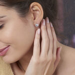 Boucles D'oreilles Puces Kylianna Argent Blanc Oxyde De Zirconium - Boucles d'oreilles fantaisie Femme | Histoire d&rsquo;Or