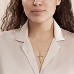 Pendentif Damian Croix Or Bicolore - Pendentifs Bapt&ecirc;me Famille | Histoire d&rsquo;Or