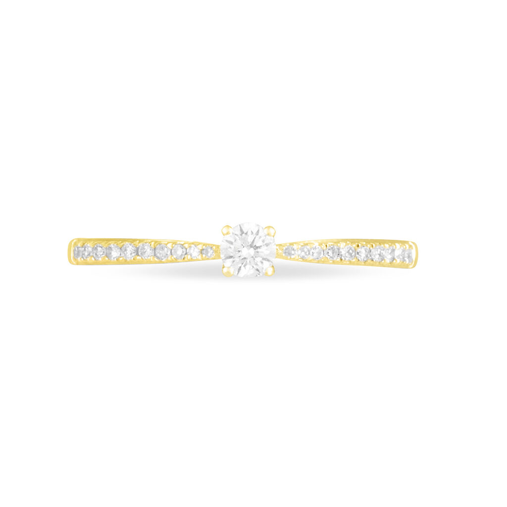 Bague Solitaire Hemera Or Jaune Diamant - Bagues solitaires Femme | Histoire d&rsquo;Or