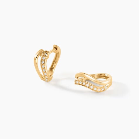 Cr&eacute;oles Senga Or Jaune Diamant - Boucles d'oreilles cr&eacute;oles  | Histoire d&rsquo;Or