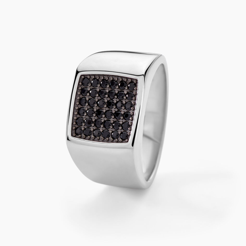 Bague Otylia Argent Blanc Oxyde De Zirconium - Chevalières Famille | Histoire d’Or