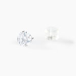 Boucles D'oreilles Puces Eddie Or Blanc Oxyde De Zirconium - Clous d'oreilles Femme | Histoire d&rsquo;Or