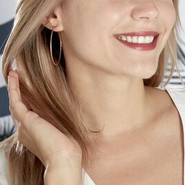 Créoles Anusha Plaque Or Jaune - Boucles d'oreilles créoles Femme | Histoire d’Or