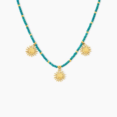 Collier Mermaid Acier Jaune Verre - Colliers fantaisie Femme | Histoire d&rsquo;Or