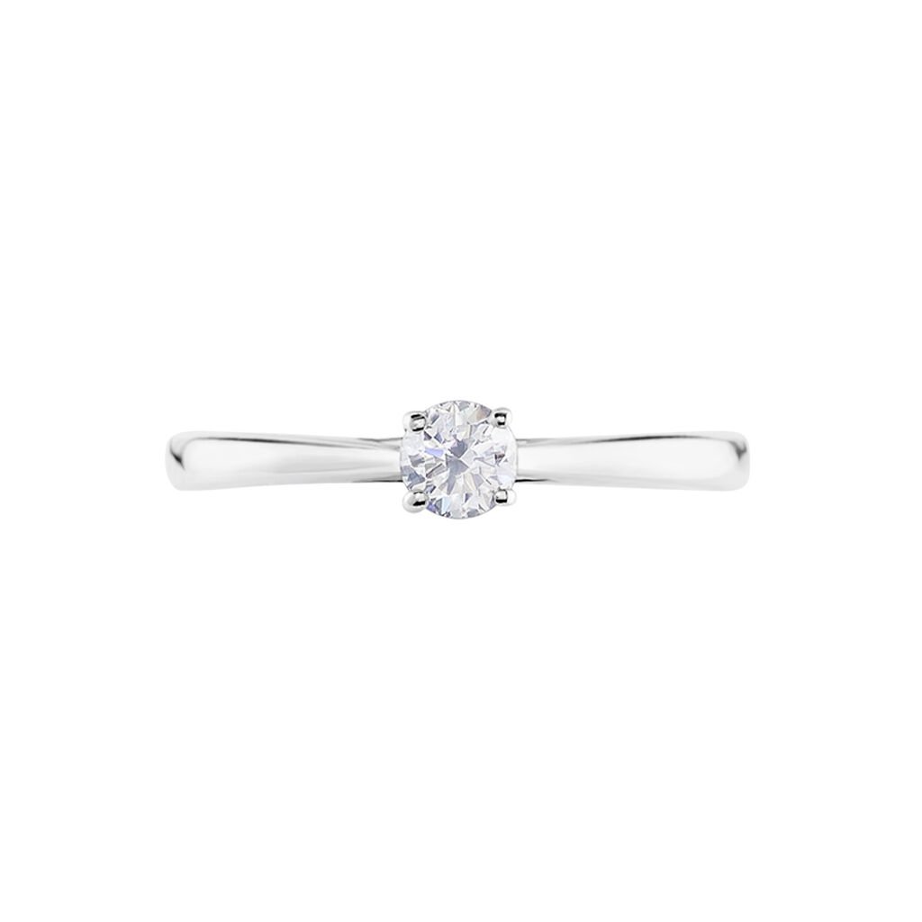 Solitaire  Victoria Platine Blanc Diamant - Bagues solitaires Femme | Histoire d’Or