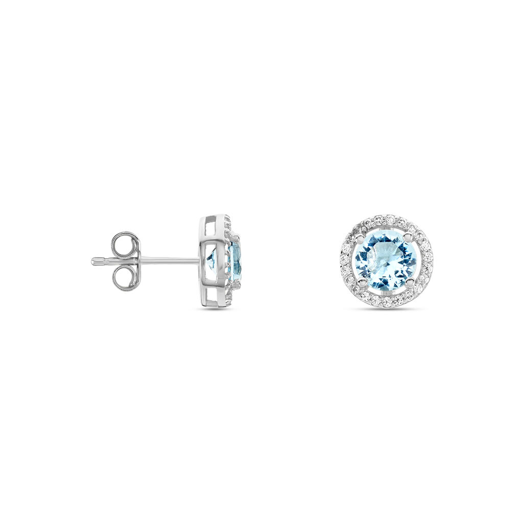Boucles D'oreilles Puces Rio Argent Blanc Oxyde - Boucles d'oreilles fantaisie Femme | Histoire d’Or