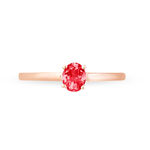 Bague Lily Or Rose Rubis - Bagues solitaires Femme | Histoire d&rsquo;Or