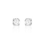 Boucles D'oreilles Or Blanc Victoria Puces Diamants - Clous d'oreilles Femme | Histoire d&rsquo;Or
