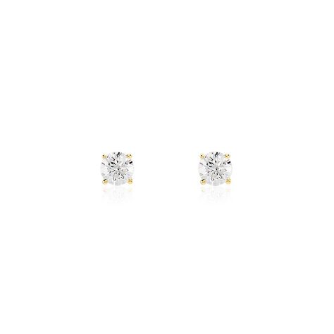 Boucles D'oreilles Puces Or Jaune Aphrodite Diamants - Clous d'oreilles Femme | Histoire d’Or