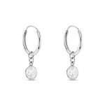 Cr&eacute;oles Argent Blanc Lehunnus Oxyde De Zirconium - Boucles d'oreilles cr&eacute;oles Femme | Histoire d&rsquo;Or
