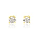 Boucles D'oreilles Puces Aphrodite Or Jaune Diamant - Clous d'oreilles Famille | Histoire d&rsquo;Or