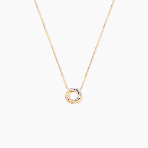 Collier Daphnee Or Tricolore Diamant - Colliers Femme | Histoire d&rsquo;Or