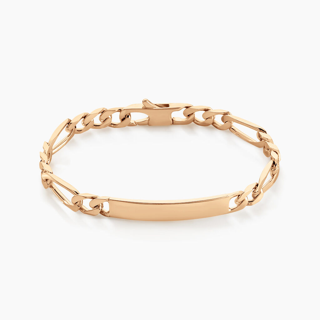 Bracelet Identit&eacute; Bixente Plaqu&eacute; Or Jaune - Gourmettes Homme | Histoire d&rsquo;Or