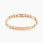 Bracelet Identit&eacute; Bixente Plaqu&eacute; Or Jaune - Gourmettes Homme | Histoire d&rsquo;Or