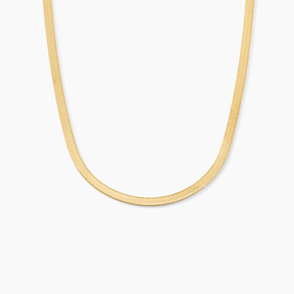Collier Ivria Maille Heringbone Or Jaune - Chaines Femme | Histoire d’Or