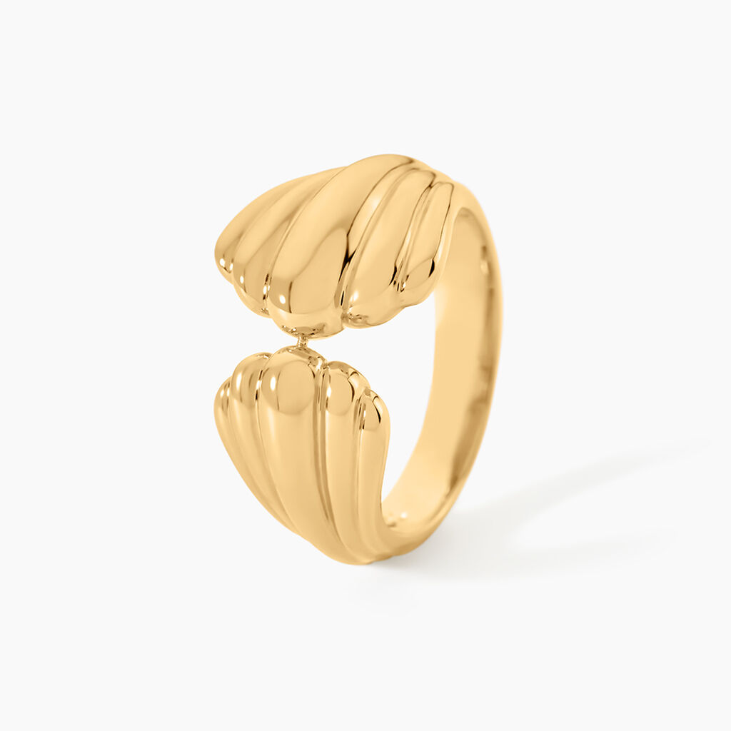 Bague Vaclav Argent Dor&eacute; A L'Or 750/1000 - Bijoux sans pierre Femme | Histoire d&rsquo;Or