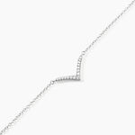 Bracelet Aile De Mouette Argent Blanc Oxyde De Zirconium - Bracelets Femme | Histoire d&rsquo;Or