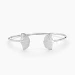 Bracelet Jonc Sahana Argent Blanc - Bracelets joncs Femme | Histoire d&rsquo;Or