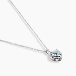 Collier Meliora Or Blanc Topaze Bleu Sky Oxyde De Zirconium - Colliers Femme | Histoire d&rsquo;Or