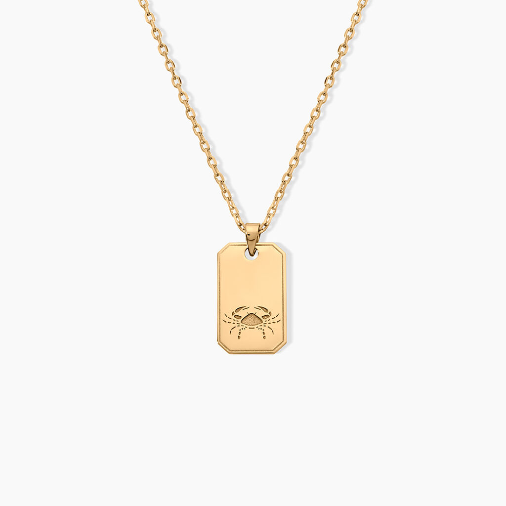Collier Plaqu&eacute; Or Quintien - Colliers Naissance Homme | Histoire d&rsquo;Or
