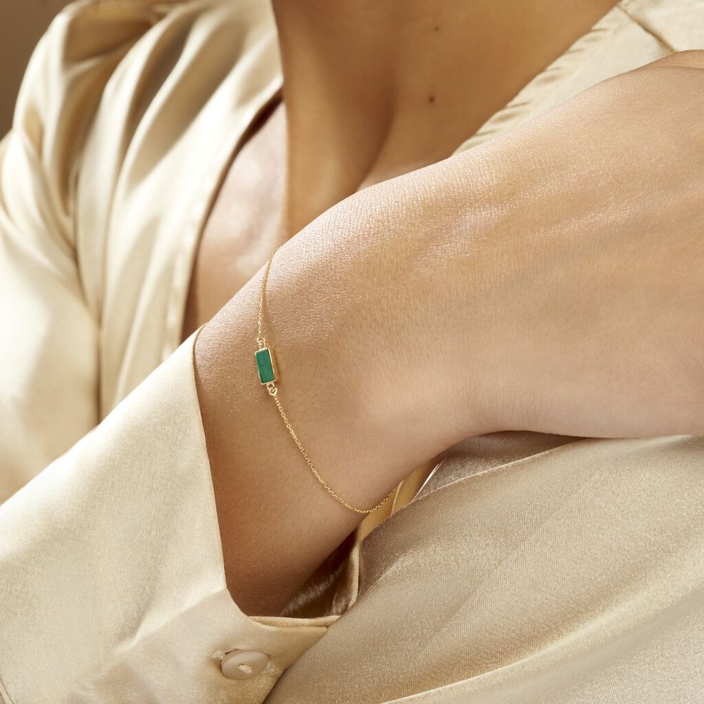 Bracelet Hallie Or Jaune Malachite - Bracelets Femme | Histoire d’Or