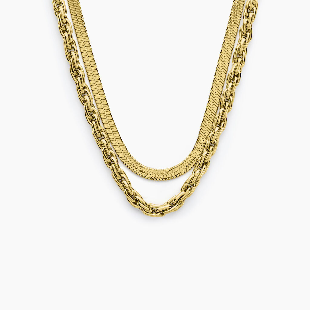 Collier Maddalena Acier Jaune - Colliers fantaisie Femme | Histoire d&rsquo;Or