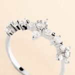 Bague Midnight Flower Argent Blanc Oxyde De Zirconium - Bagues avec pierre Femme | Histoire d&rsquo;Or
