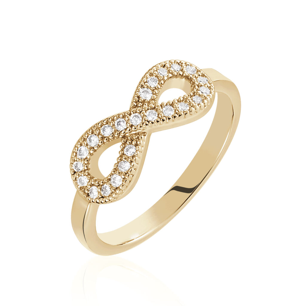 Bague Merane Plaqué Or Jaune Oxyde De Zirconium