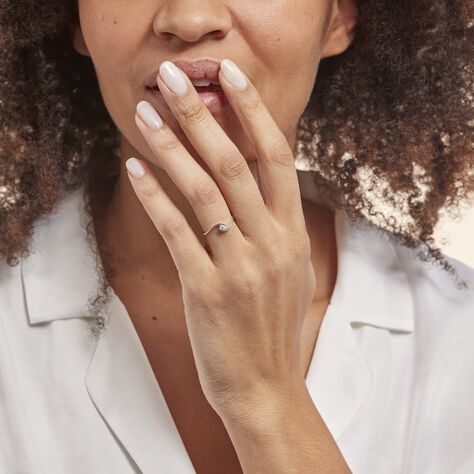 Bague Solitaire Vrille Or Blanc Diamant - Bagues solitaires Femme | Histoire d’Or