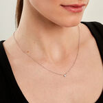 Collier Mini Pear Shape Argent Blanc Oxyde De Zirconium - F&ecirc;te des m&egrave;res Femme | Histoire d&rsquo;Or