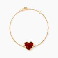 Bracelet Par Amour Plaque Or Jaune Agate