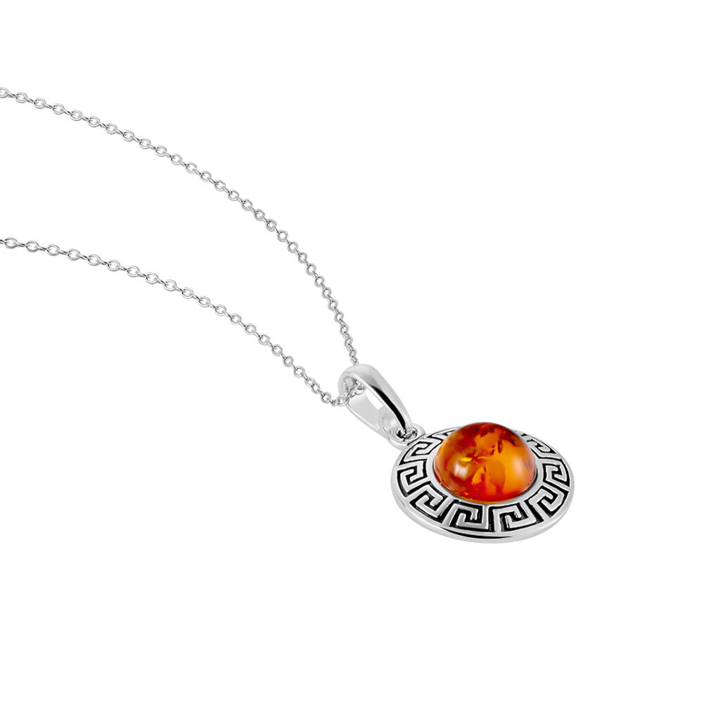 Collier Argent Blanc Vieilli Adar Ambre - Colliers fantaisie Femme | Histoire d’Or