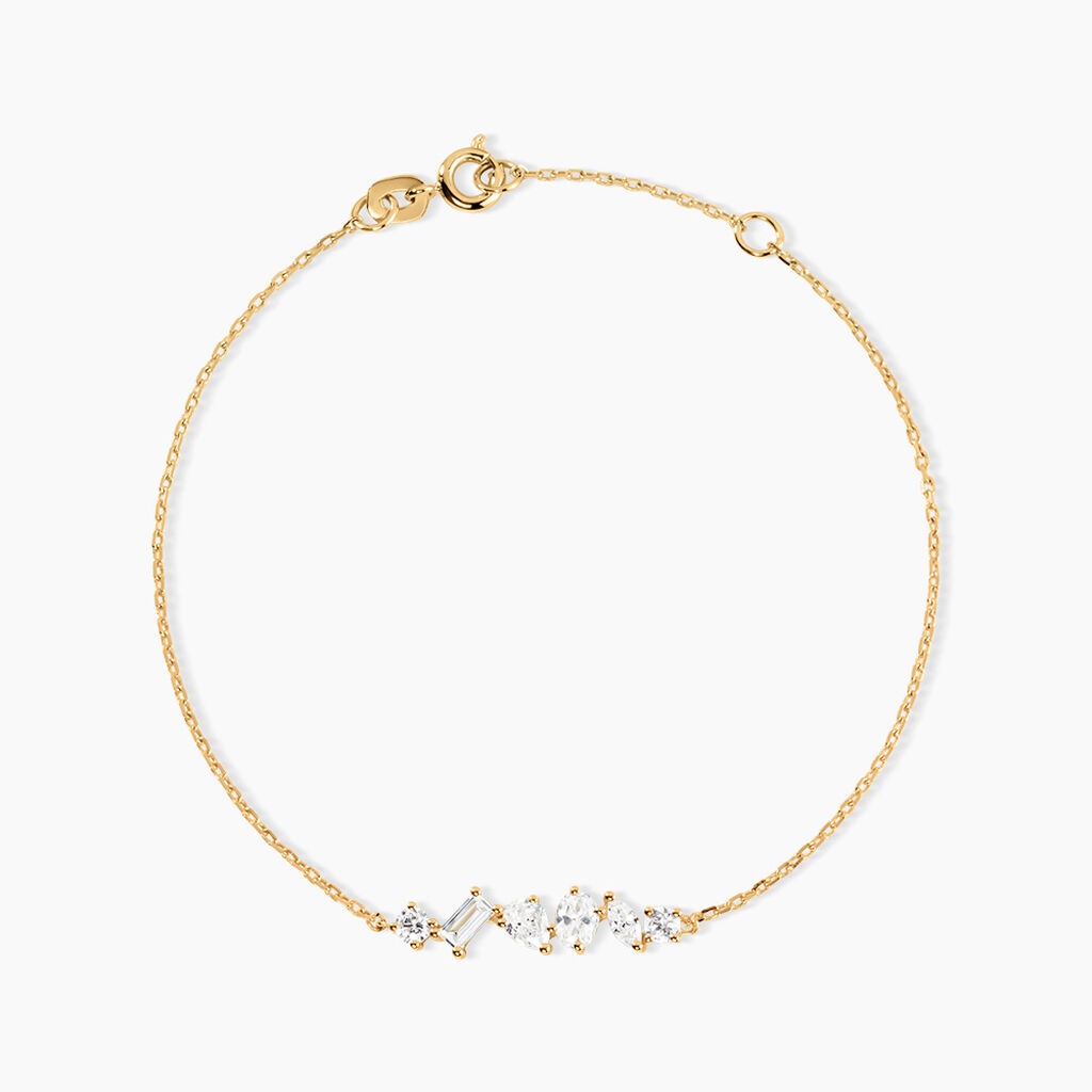 Bracelet Ige Or Jaune Oxyde De Zirconium - Bracelets Femme | Histoire d&rsquo;Or