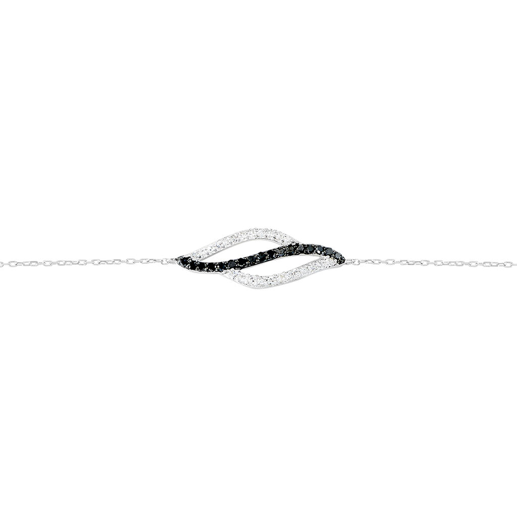 Bracelet Courbes Or Blanc Diamant - Bracelets Femme | Histoire d’Or
