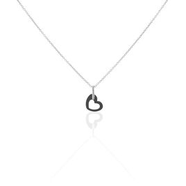Collier Sumeyra Argent Blanc Céramique Et Oxyde De Zirconium - Colliers Coeur Femme | Histoire d’Or