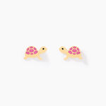 Boucles D'oreilles Puces Cali Tortue Or Jaune - Clous d'oreilles Enfant | Histoire d&rsquo;Or