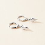 Cr&eacute;oles Arla Argent Blanc - Boucles d'oreilles cr&eacute;oles Femme | Histoire d&rsquo;Or