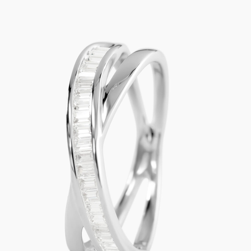 Bague Anelyse Or Blanc Oxyde De Zirconium - Bagues avec pierre Femme | Histoire d&rsquo;Or